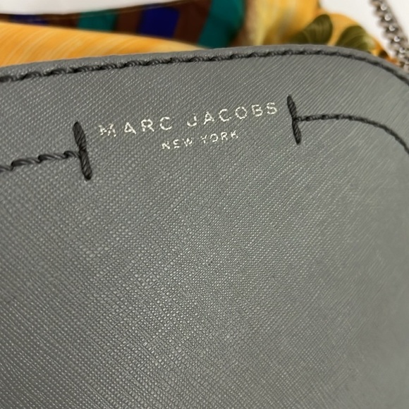 Marc Jacobs Playback Gray Black White Leather Crossbody Zip Shoulder Bag - Picture 9 of 11
